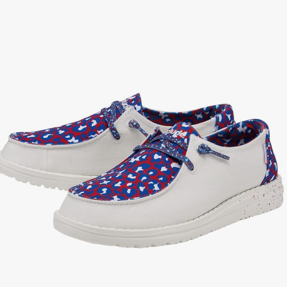 Hey Dude Leo Americana Print Loafers    sz 12 NWT